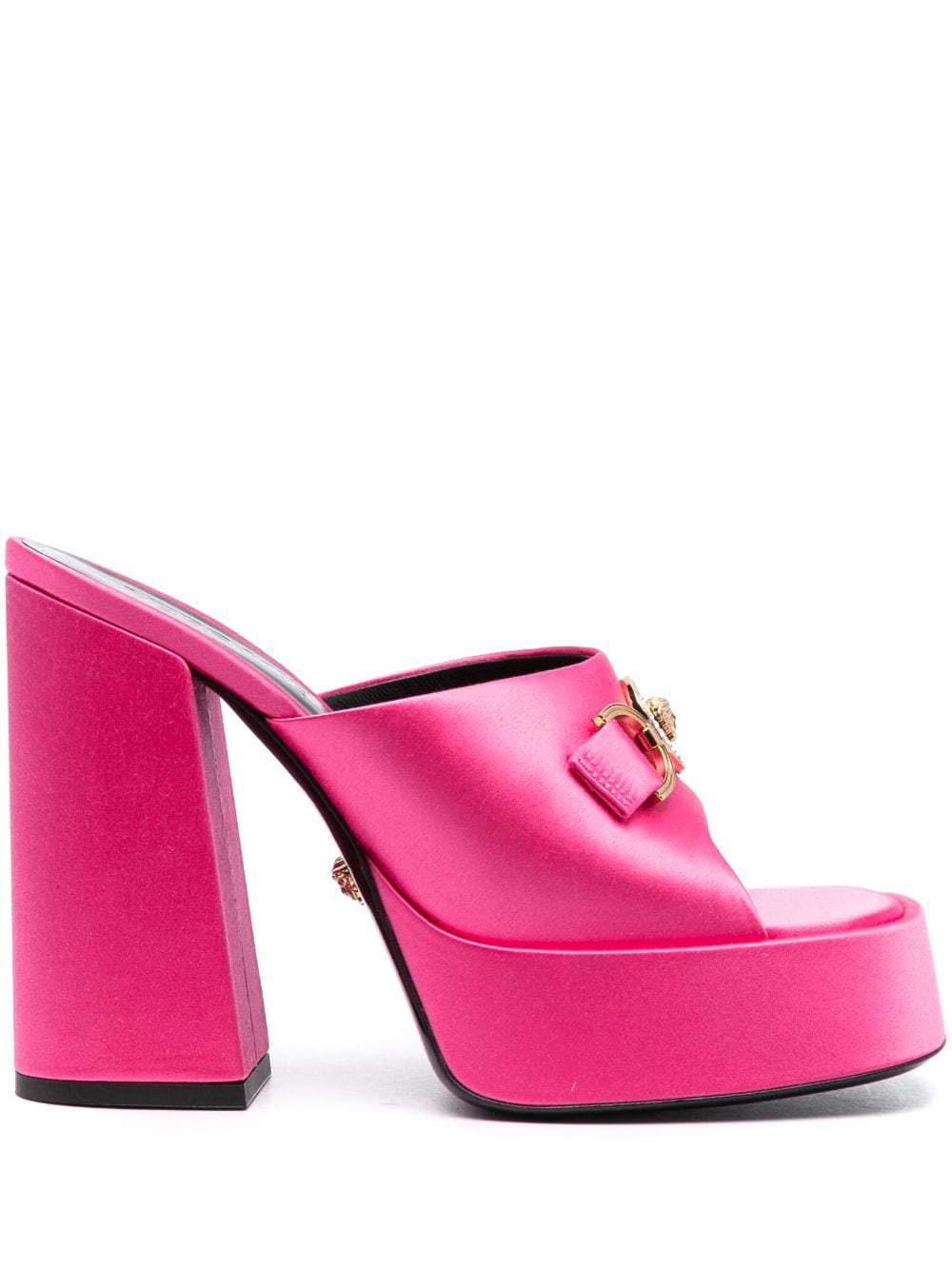 Versace Aevitas 120mm satin platform mules - Pink von Versace