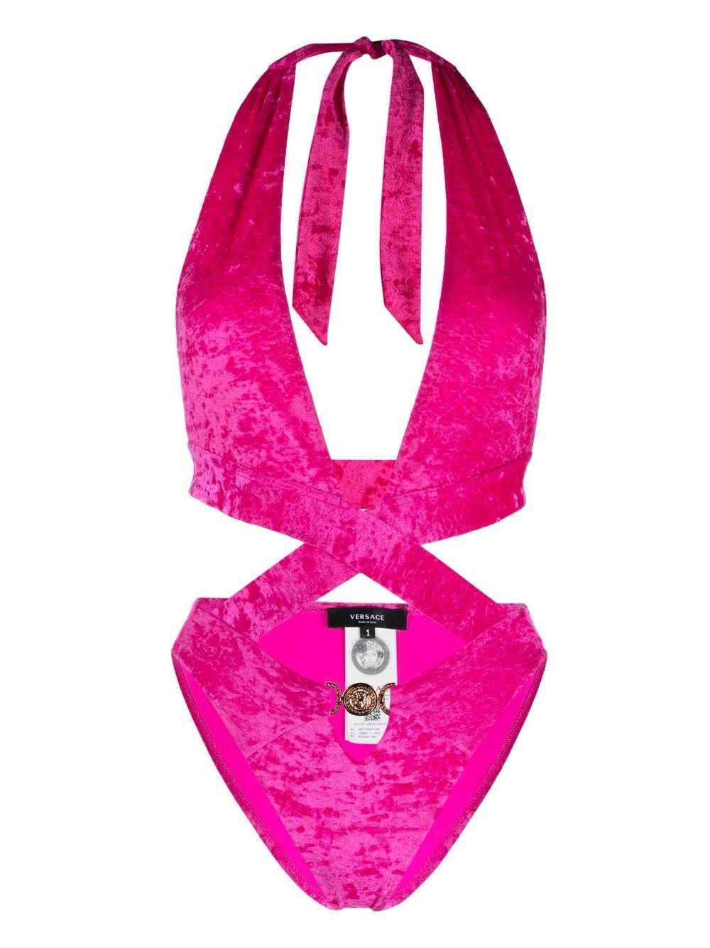 Versace Medusa plaque detail swimsuit - Pink von Versace