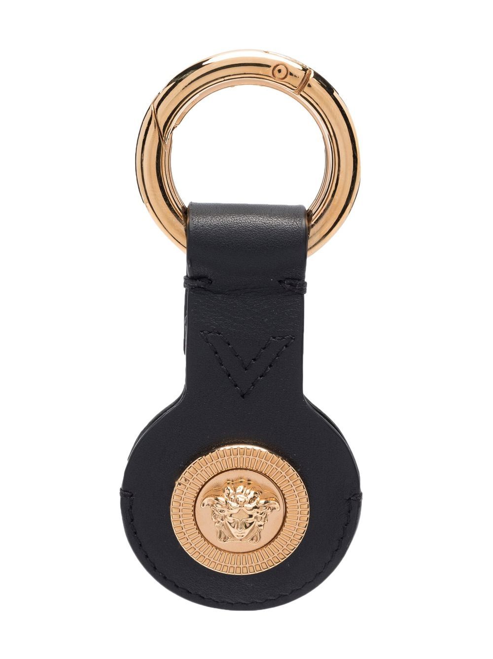 Versace Medusa plaque keychain - Black von Versace