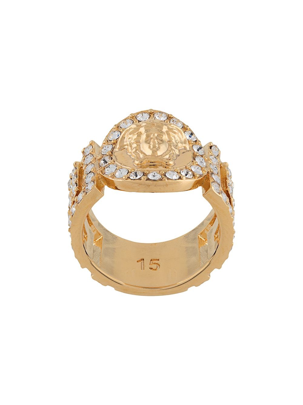 Versace La Medusa crystal-embellished ring - Gold von Versace