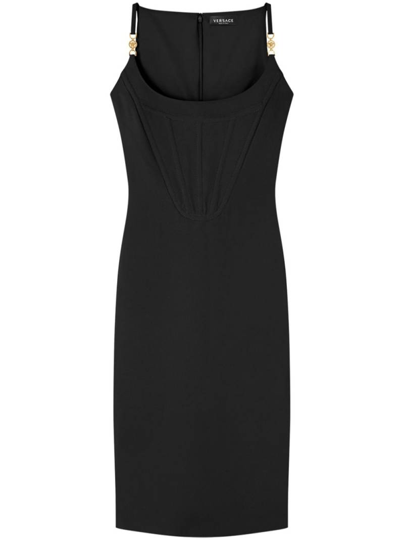 Versace Medusa-strap corset-style dress - Black von Versace