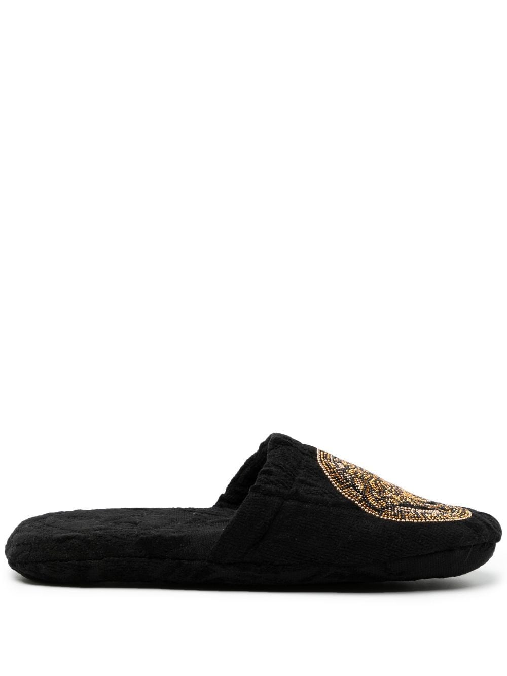 Versace Medusa studded slippers - Black von Versace