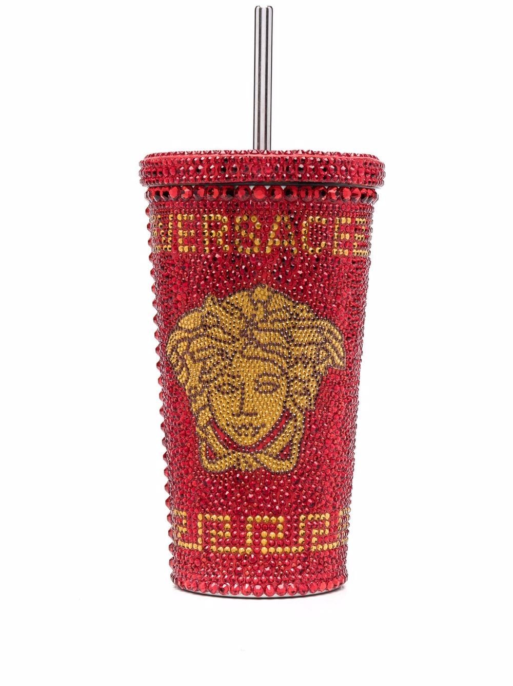 Versace Medusa crystal-embellished travel cup - Red von Versace