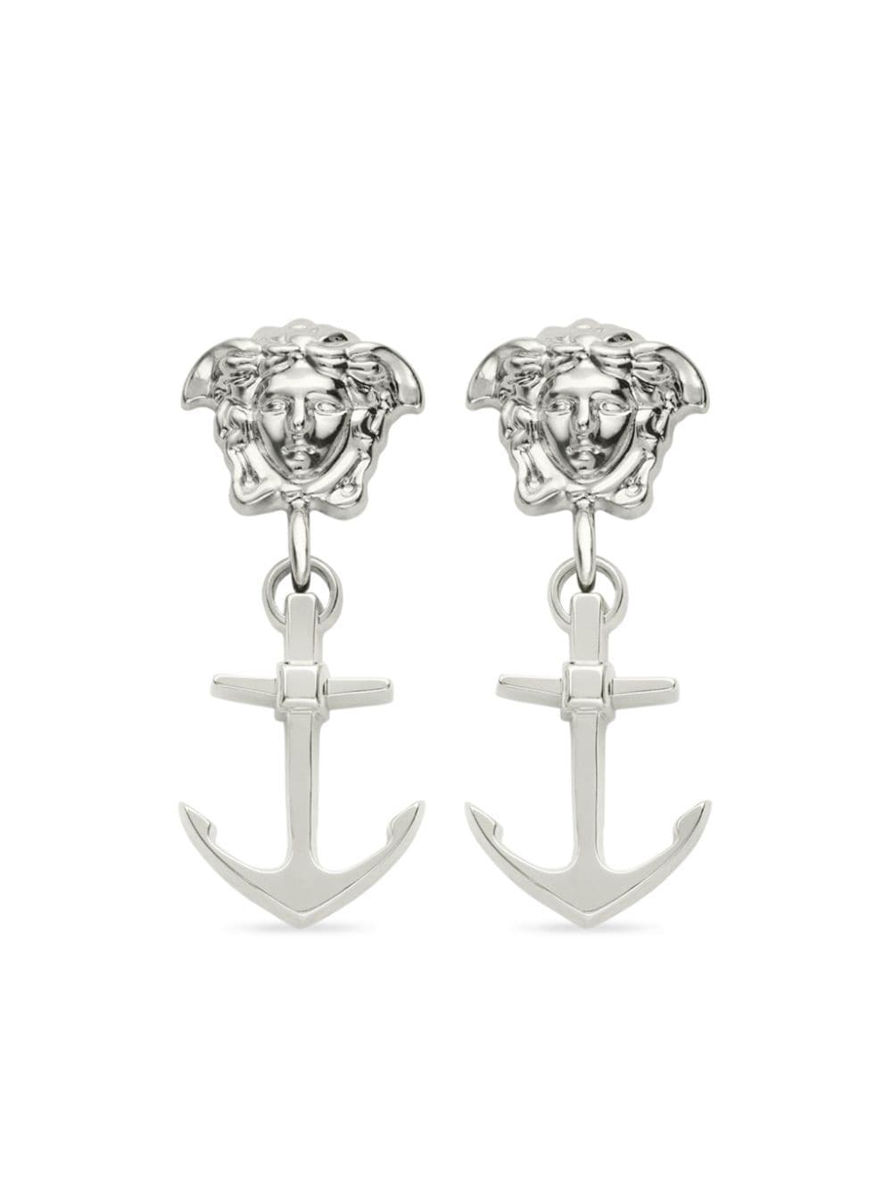 Versace Nautical Medusa anchor-pendant earrings - Silver von Versace