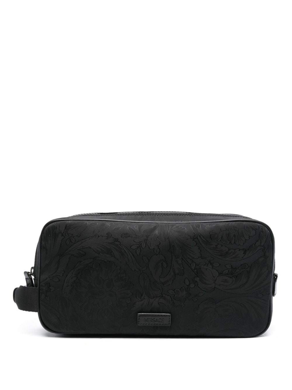 Versace Neo Nylon Jacquard wash bag - Black von Versace