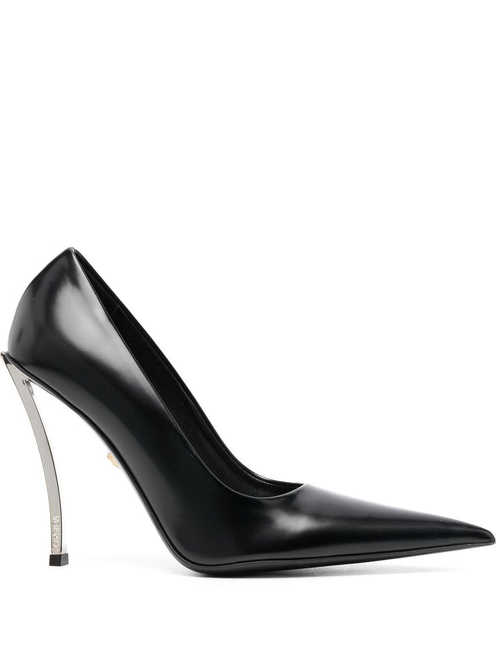 Versace Pin Point leather pumps - Black von Versace