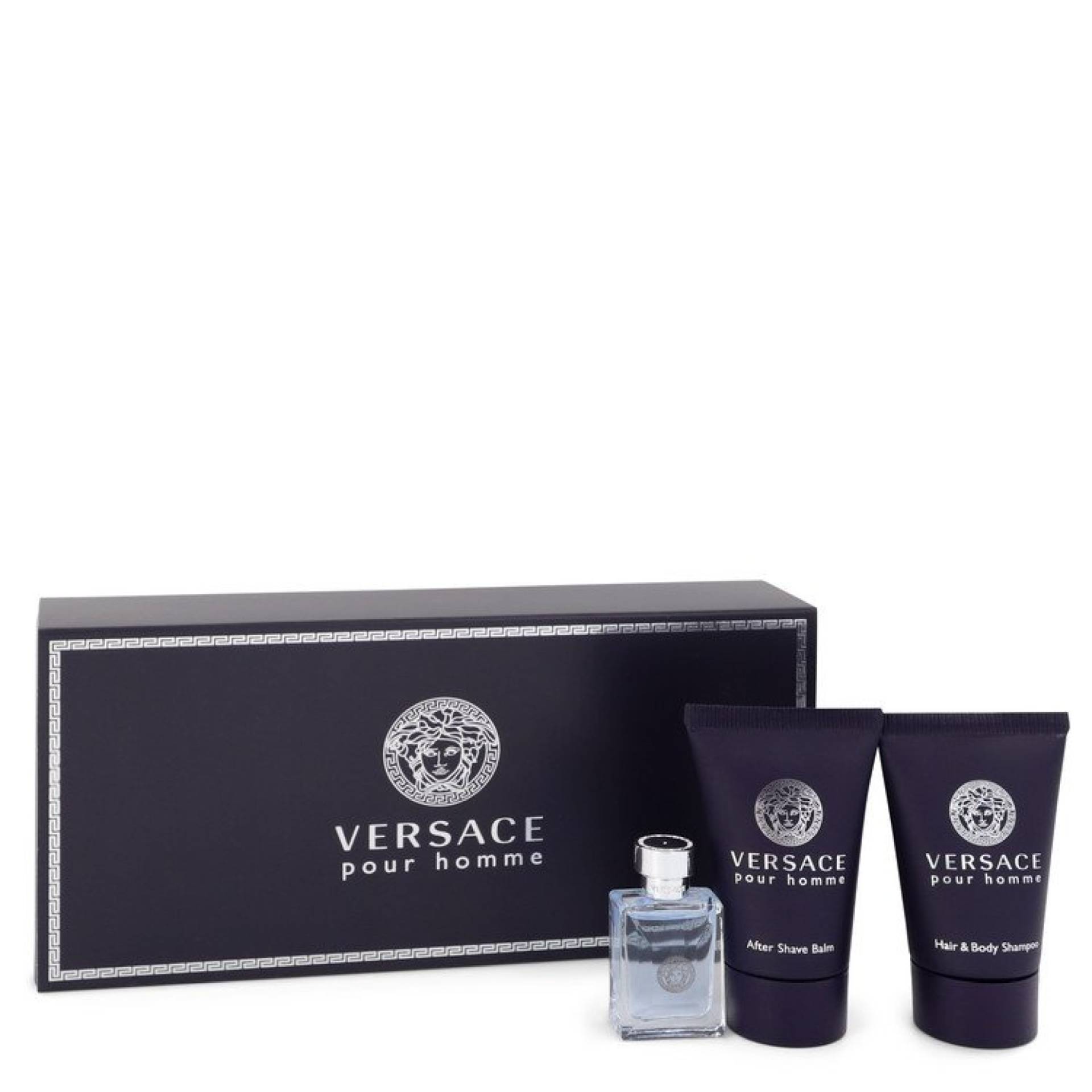 Versace Pour Homme Gift Set -- 6 ml Mini EDT + 24 ml After Shave Balm + 24 ml Hair + Body Shampoo Versace Pour Homme Gift Set -- 6 ml Mini EDT + 24 ml After Shave Balm + 24 ml Hair + Body Shampoo von Versace