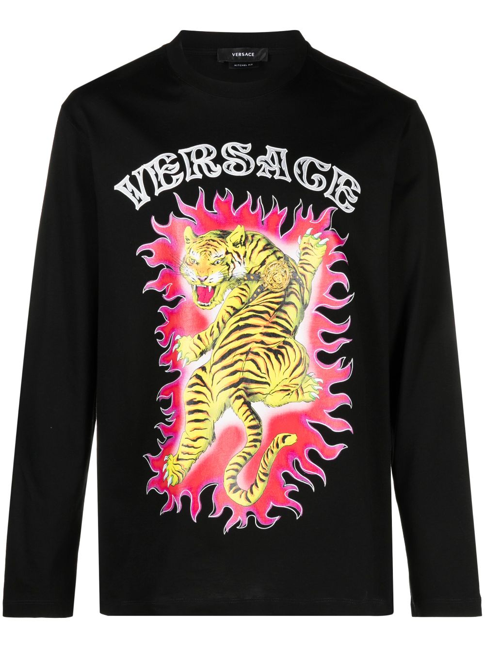 Versace Roar-print cotton T-shirt - Black von Versace