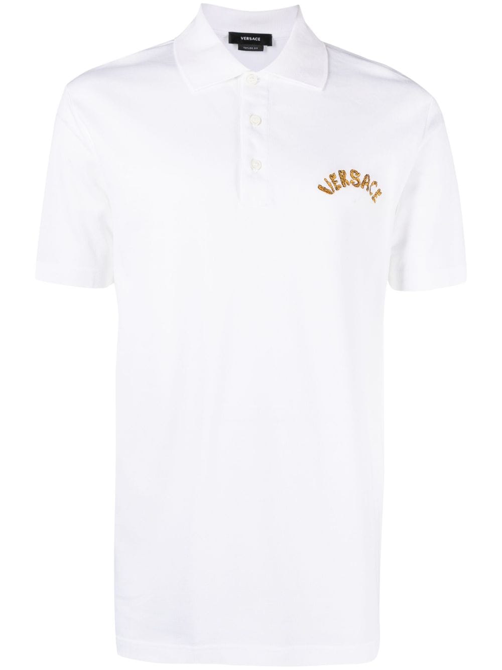 Versace Seashell Baroque-logo polo shirt - White von Versace