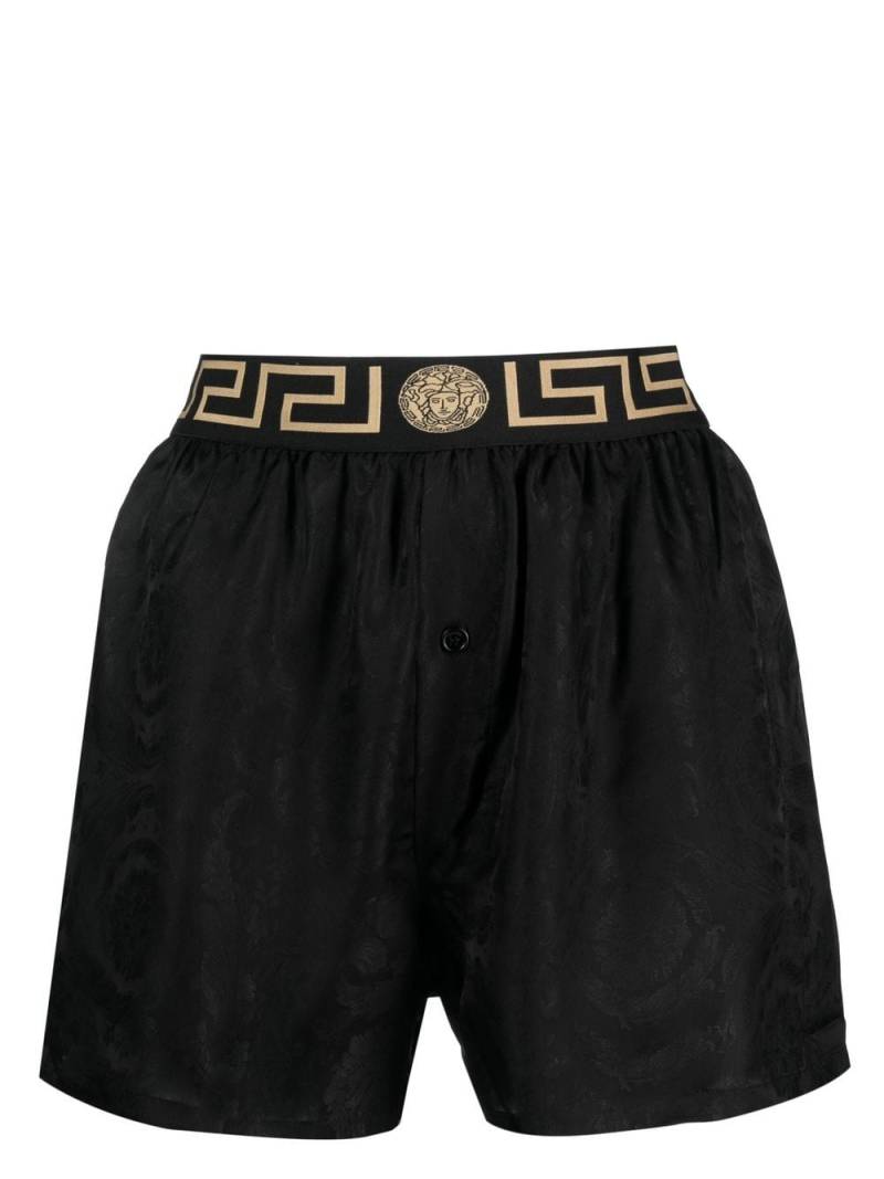 Versace Greca Border barocco pajamas shorts - Black von Versace