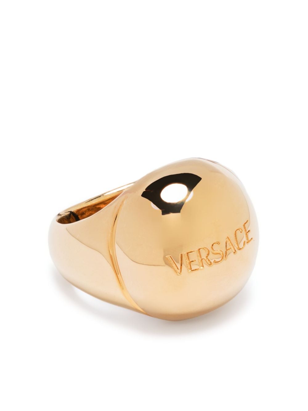 Versace Sphere logo-engraved ring - Gold von Versace