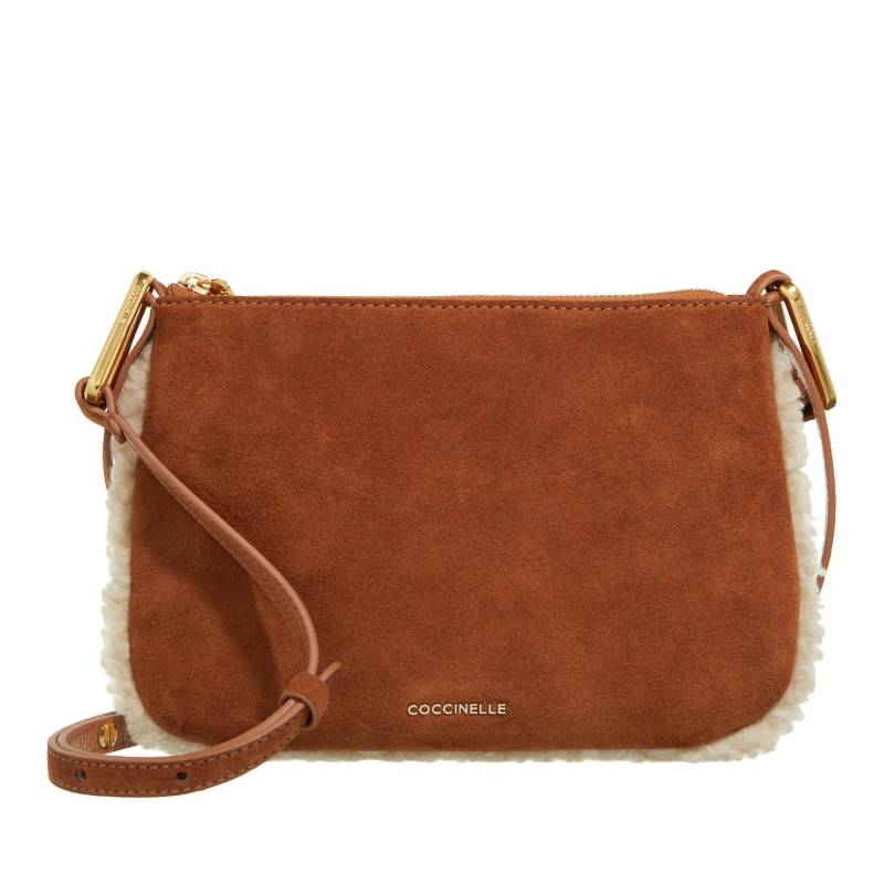 Coccinelle Schultertasche - Coccinellemagie Eco Shearl - Gr. unisize - in Cognacbraun - für Damen von Coccinelle