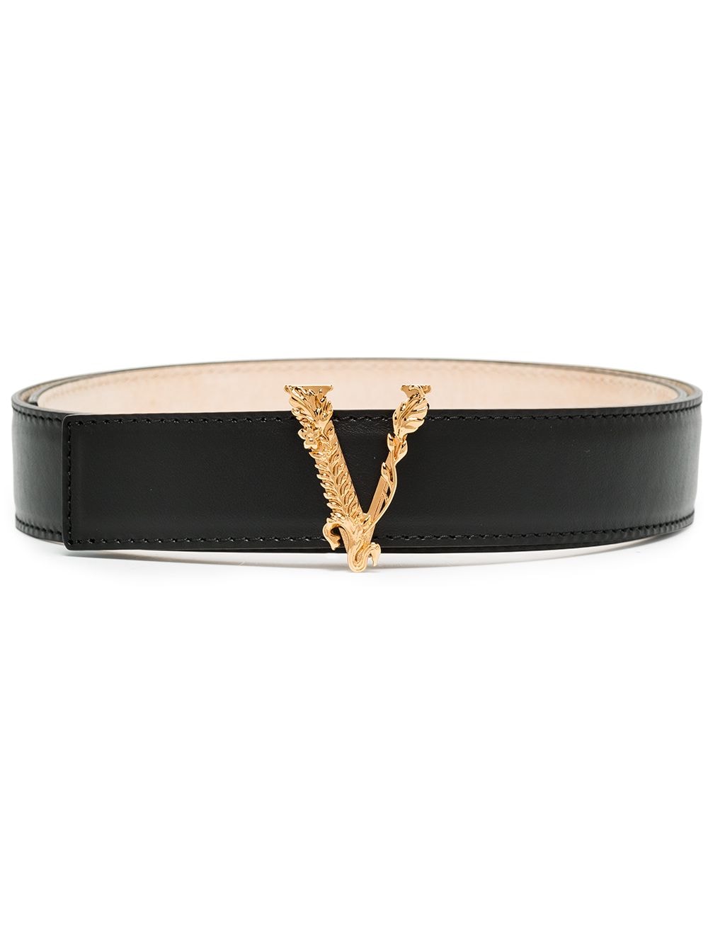 Versace Virtus leather belt - Black von Versace
