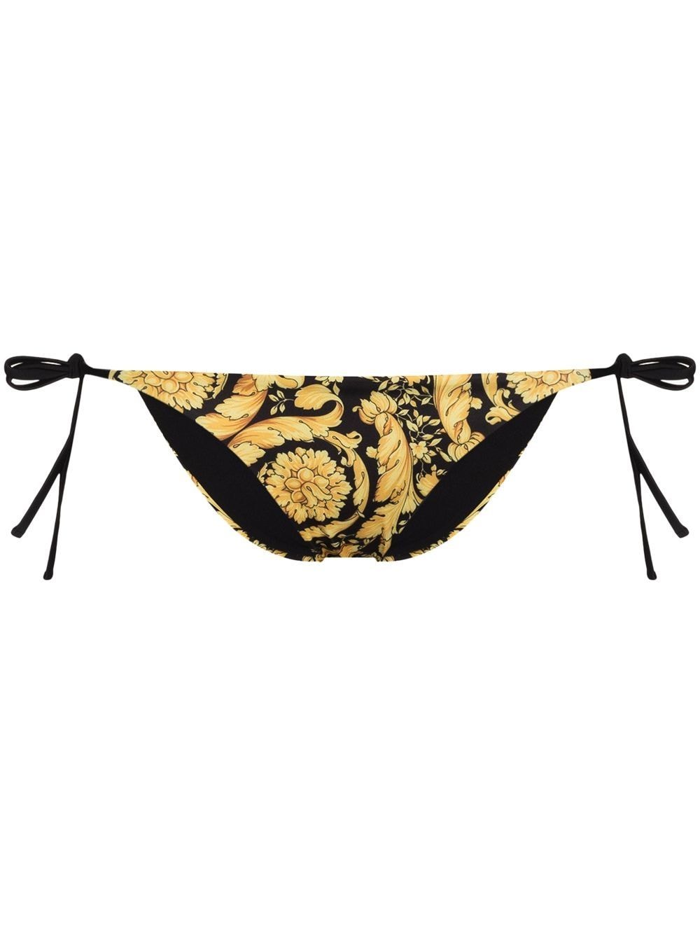 Versace Barocco-print bikini bottoms - Black von Versace