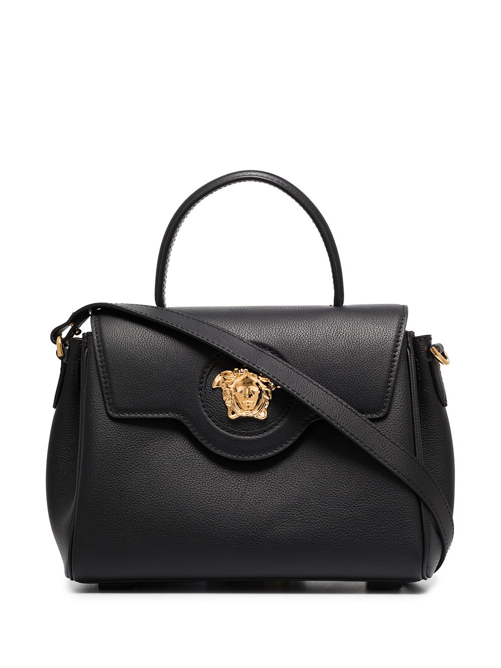Versace La Medusa leather hand bag - Black von Versace