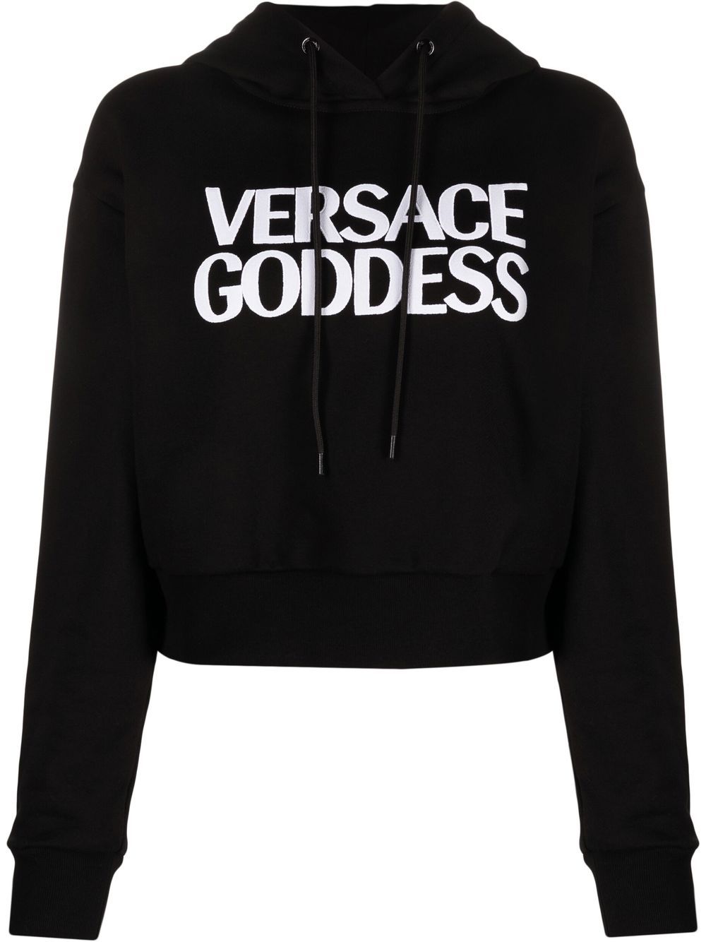 Versace Versace Goddess logo hoodie - Black von Versace