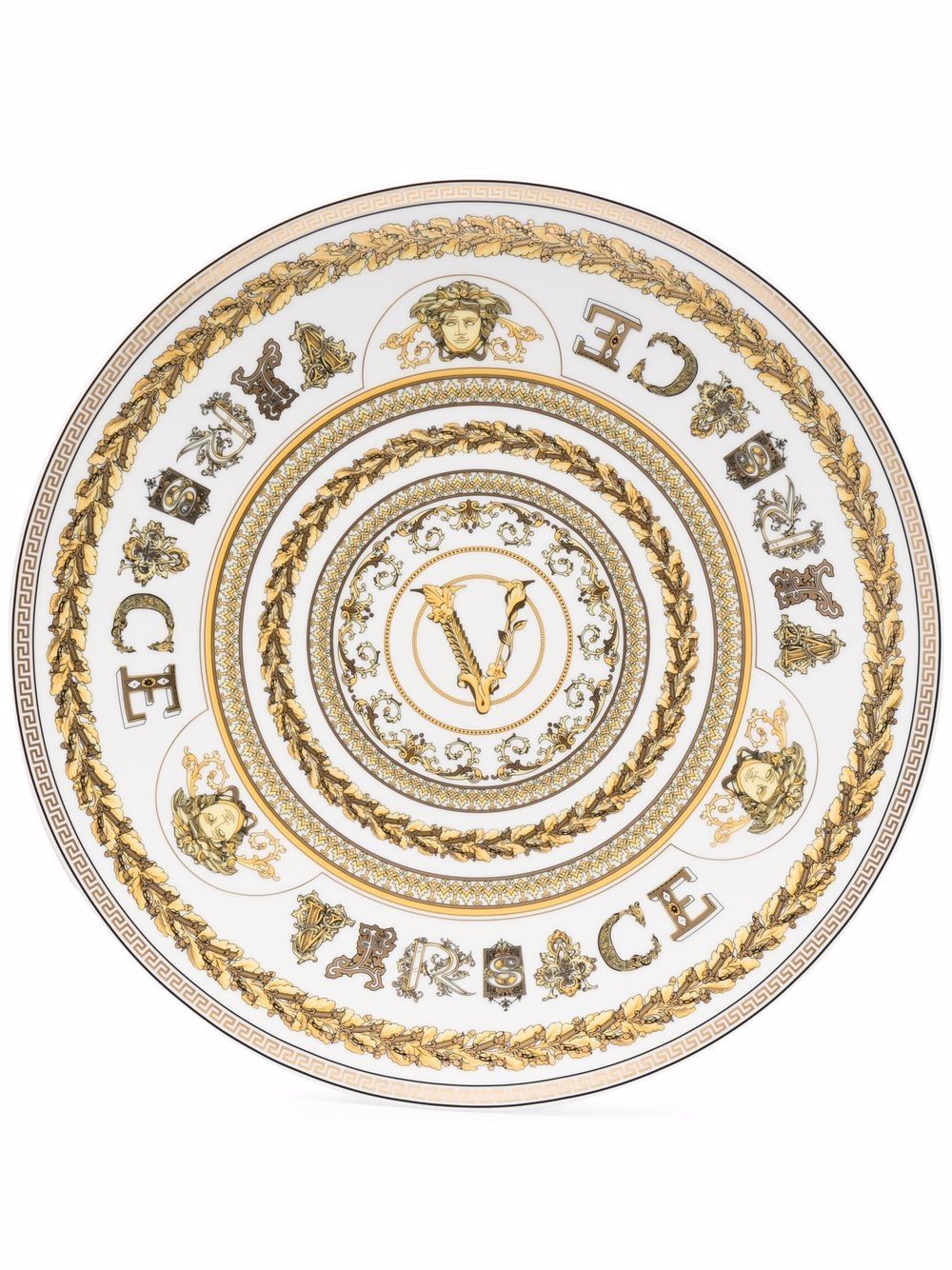 Versace Virtus Gala 33cm plate - White von Versace