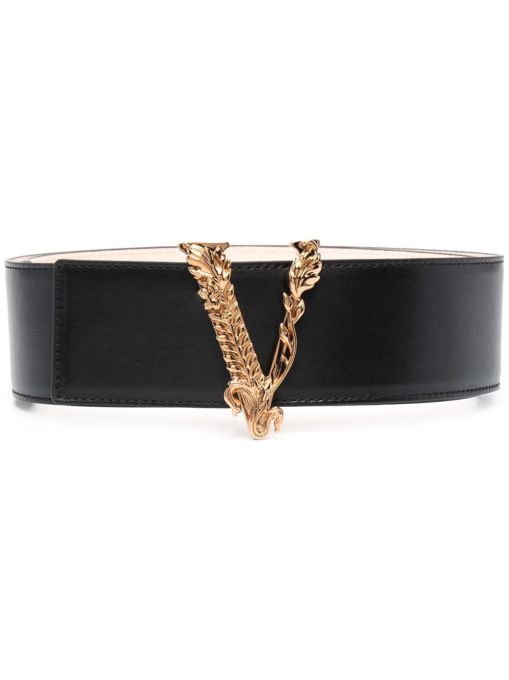 Versace Virtus leather belt - Black von Versace