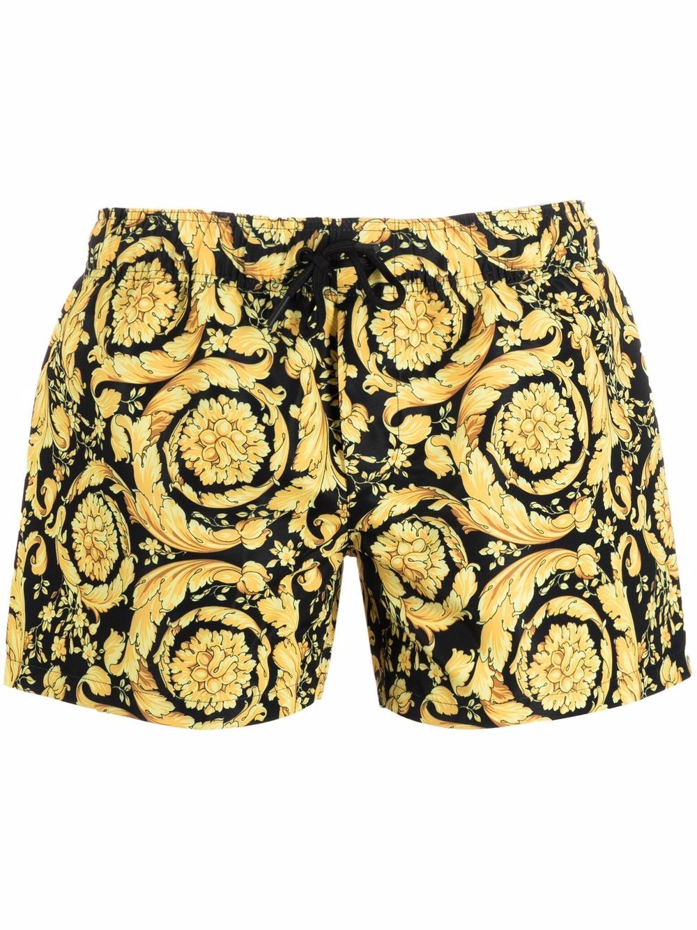 Versace baroque-print drawstring shorts - Black von Versace