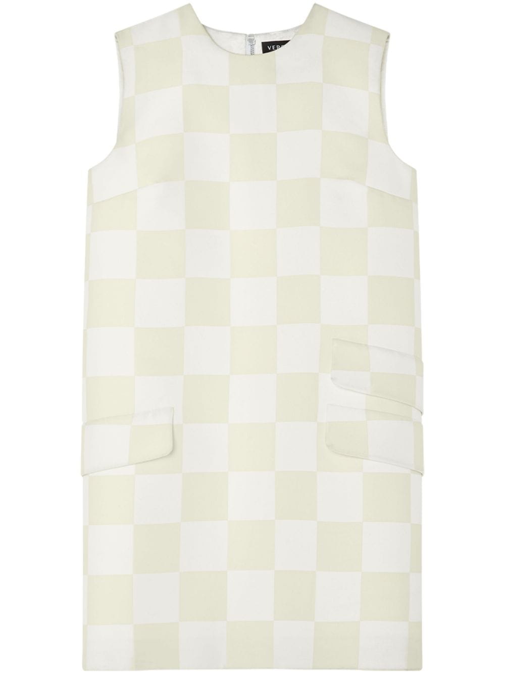 Versace checkerboard-print minidress - Neutrals von Versace