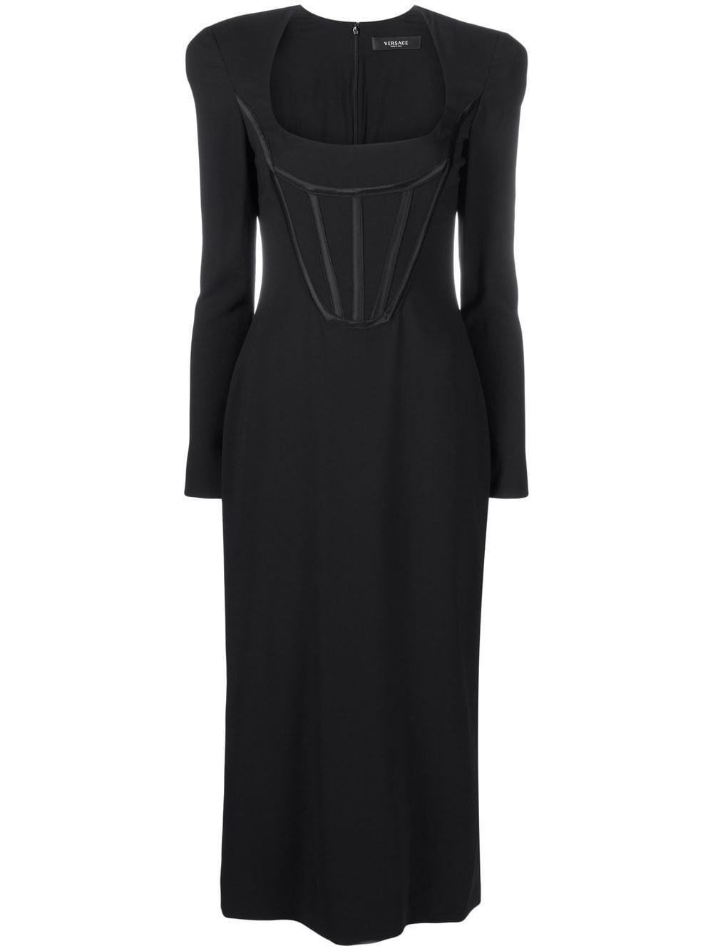 Versace corset-top midi dress - Black von Versace