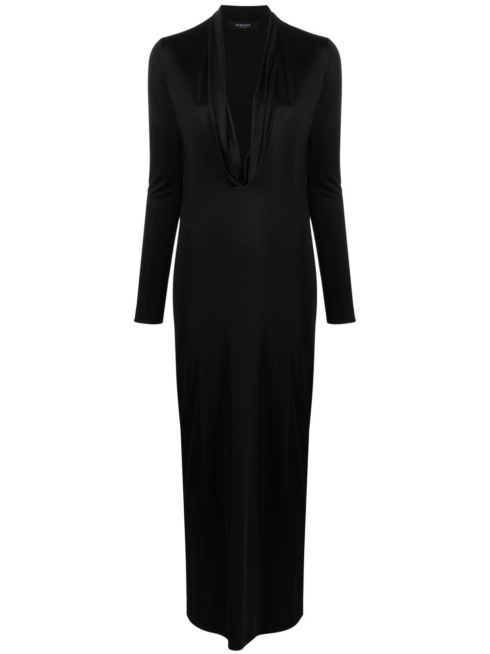 Versace cowl-neck midi dress - Black von Versace