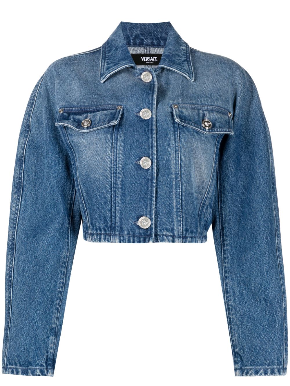 Versace cropped denim jacket - Blue von Versace