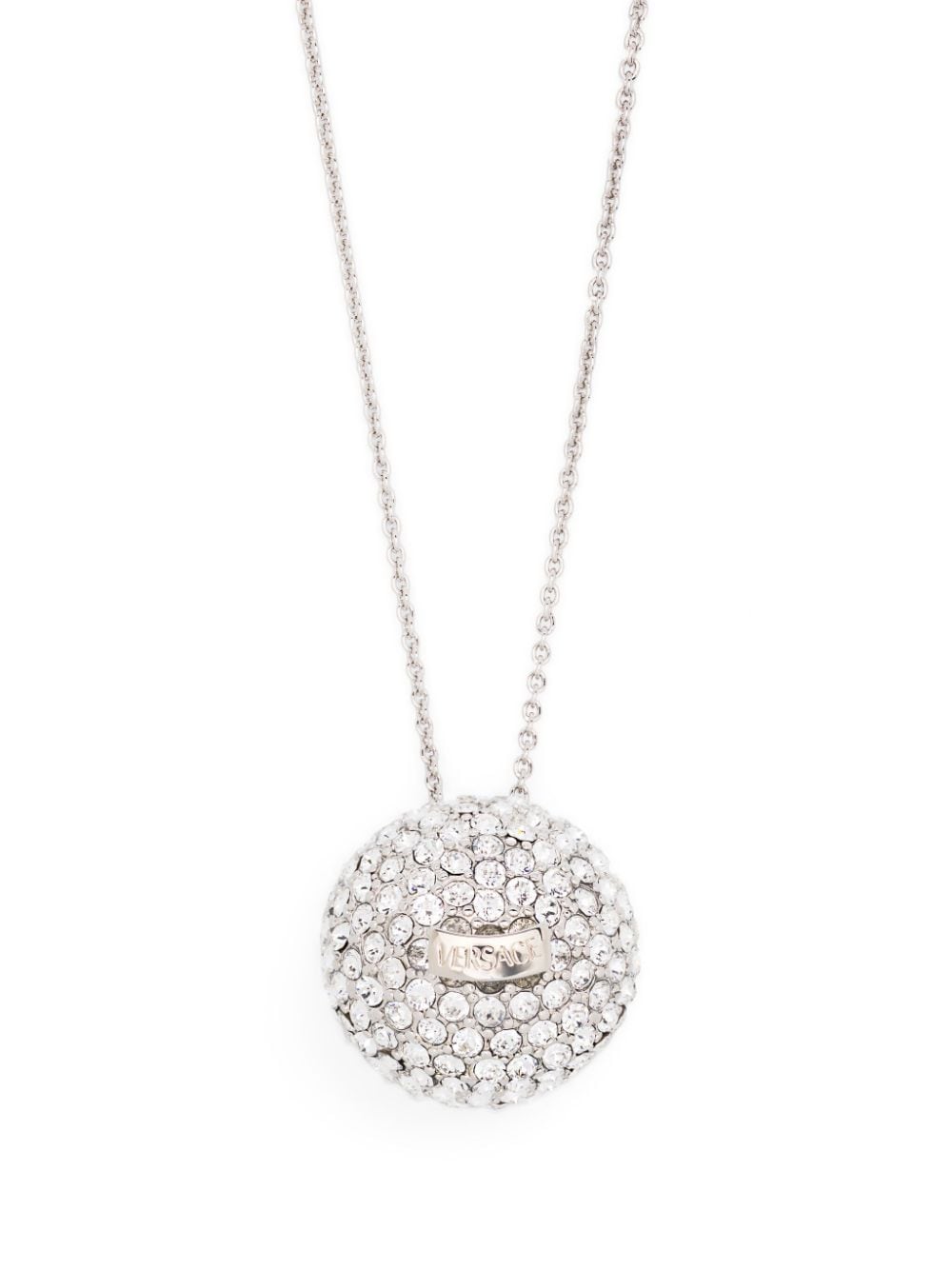 Versace crystal-sphere Medusa necklace - Silver von Versace