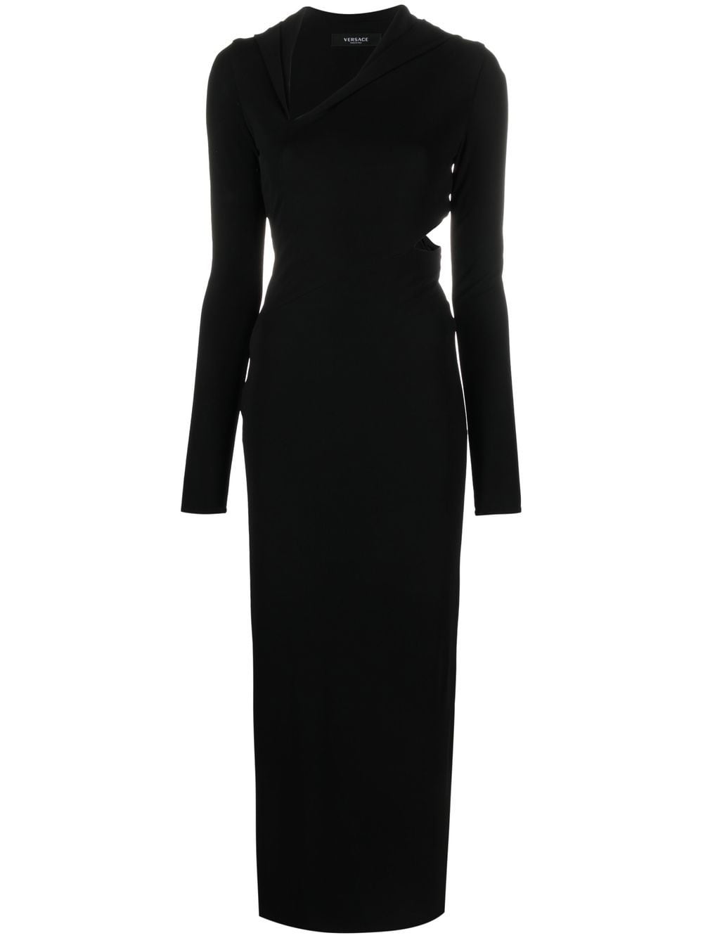 Versace cut-out hooded maxi dress - Black von Versace