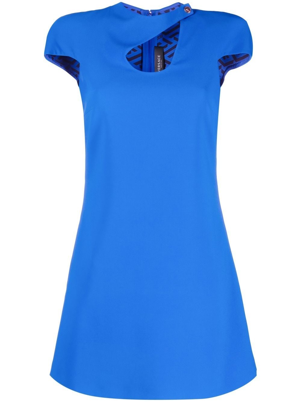 Versace cut-out shift dress - Blue von Versace