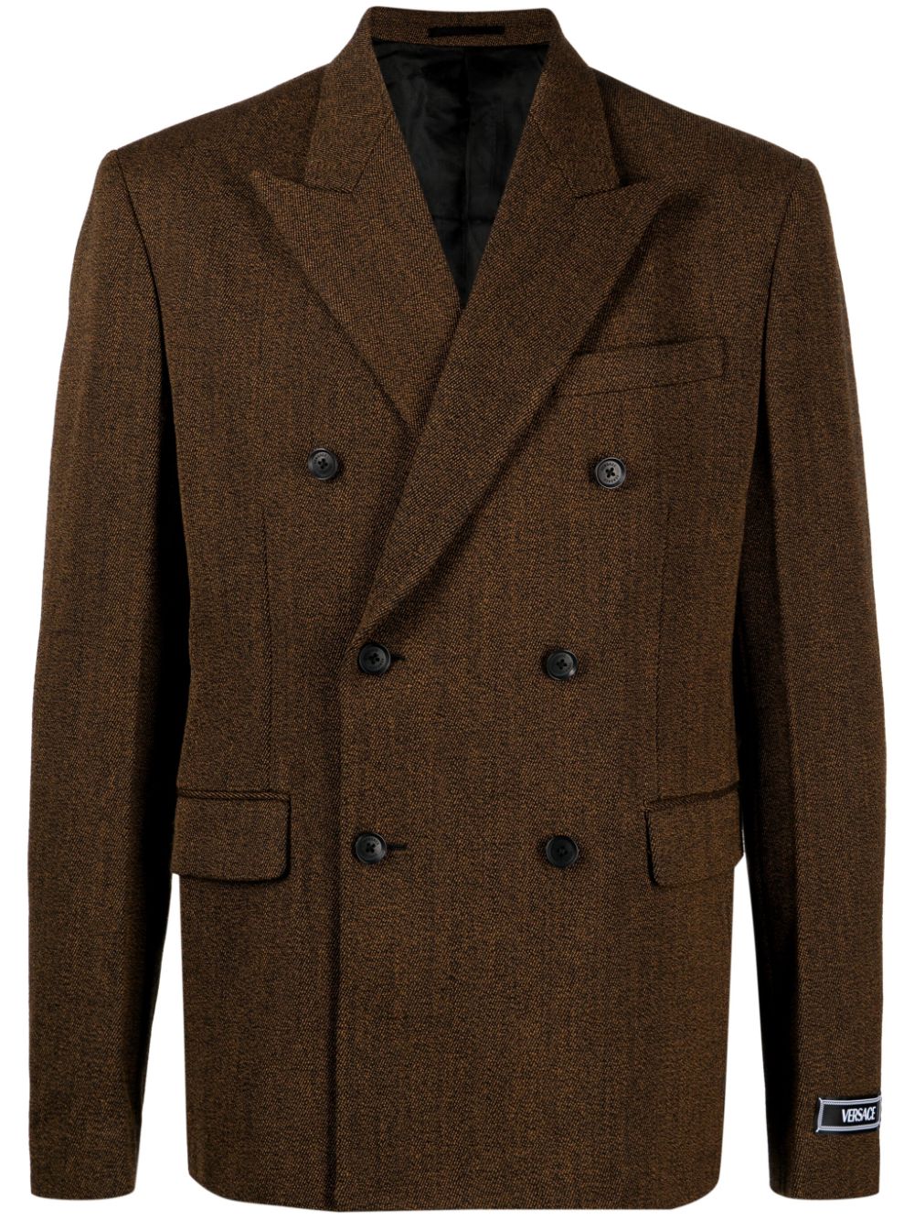 Versace double-breasted wool blazer - Brown von Versace