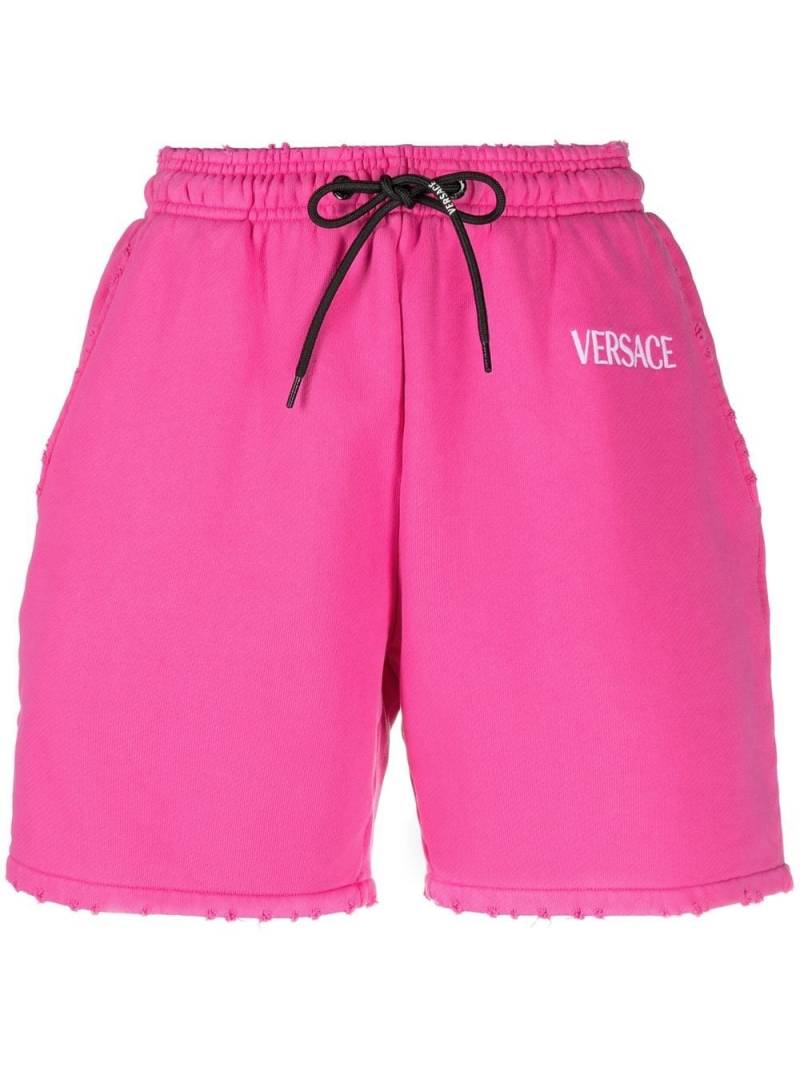 Versace drawstring logo shorts - Pink von Versace