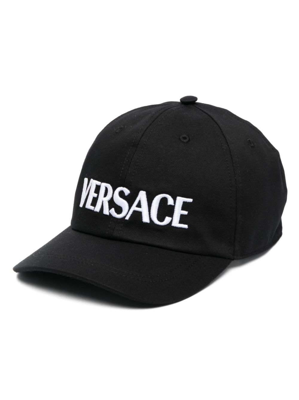 Versace logo-embroidered cotton baseball cap - Black von Versace