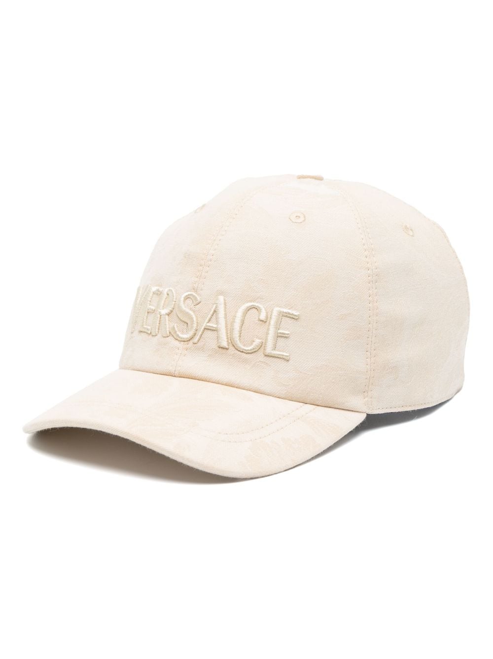 Versace logo-embroidered baseball cap - Neutrals von Versace