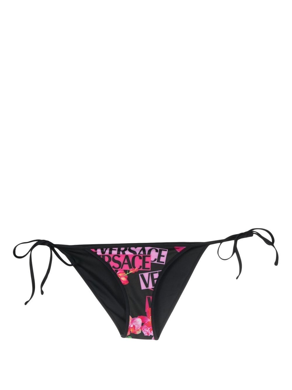 Versace floral-print bikini bottoms - Black von Versace