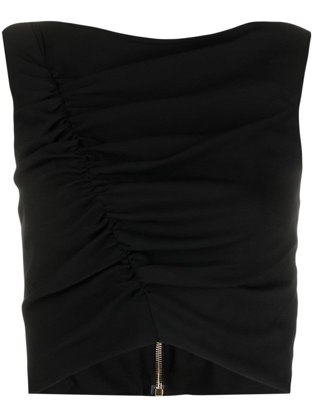 Versace gathered sleeveless top - Black von Versace