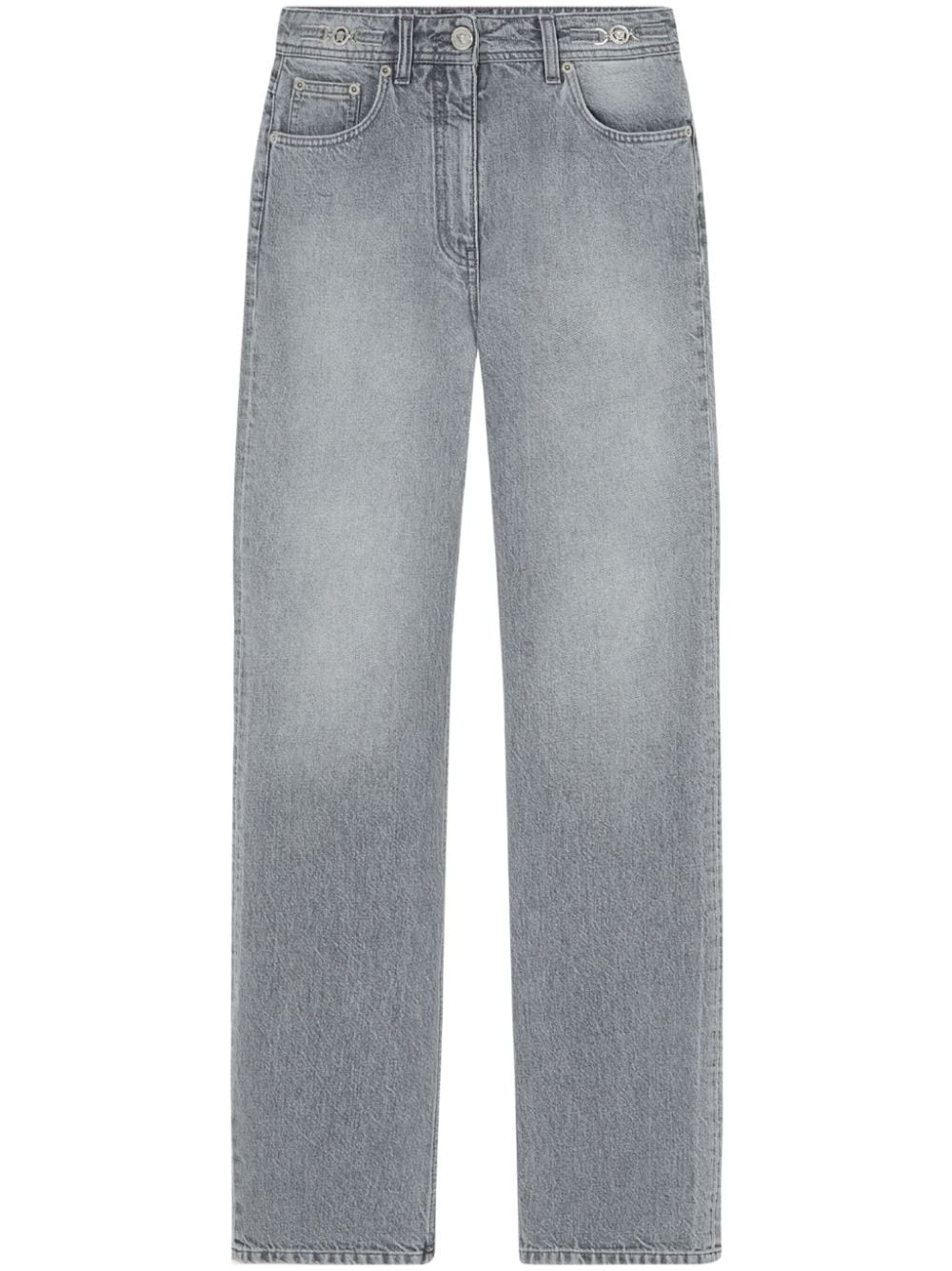 Versace high-rise straight-leg jeans - Grey
