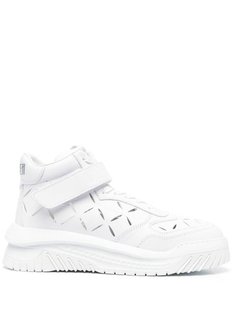 Versace high-top leather sneakers - White von Versace