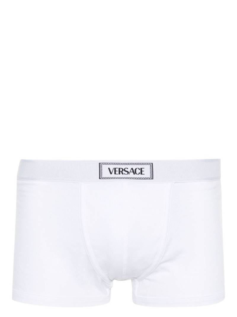 Versace jacquard-logo boxers - White von Versace