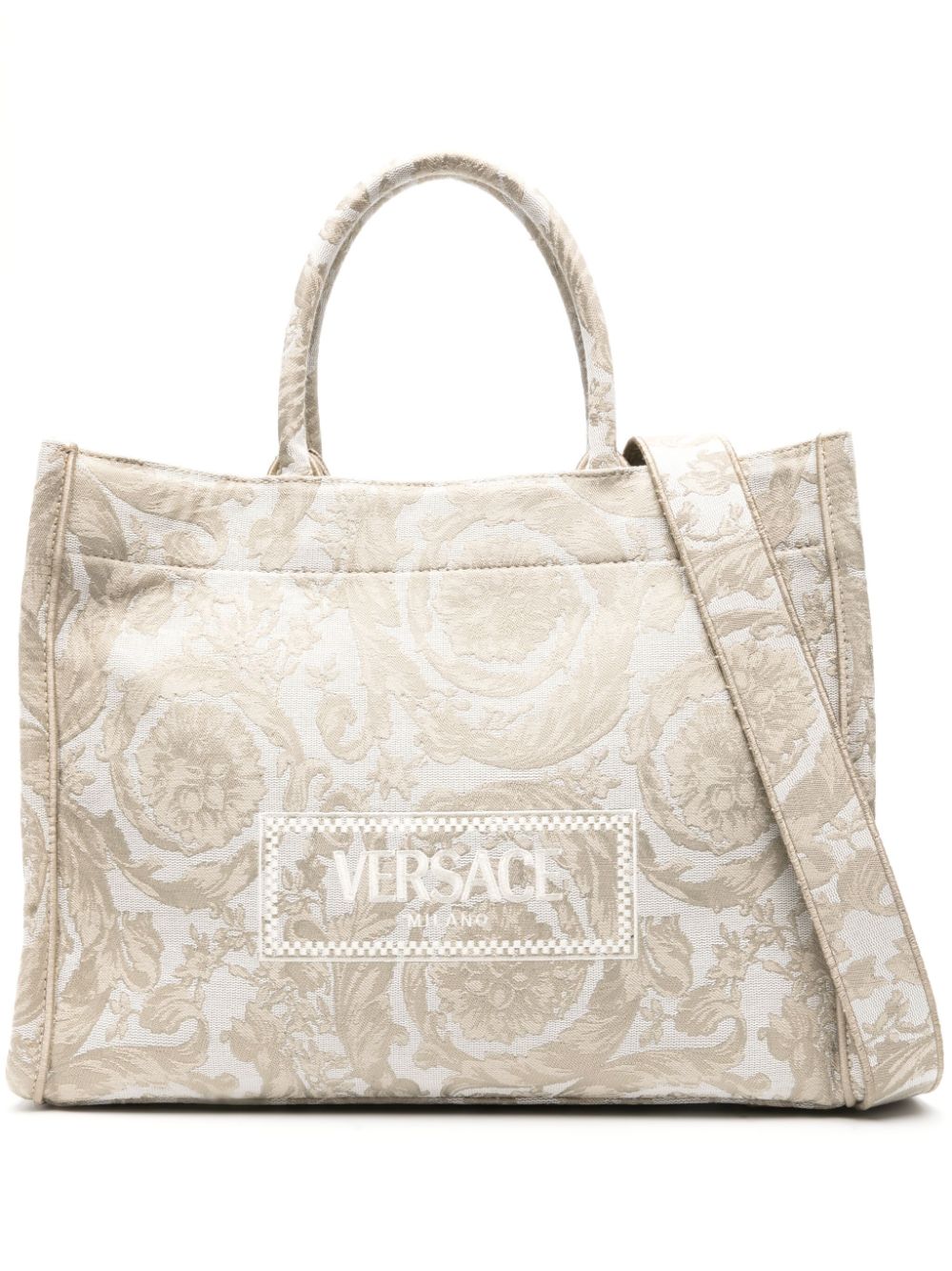 Versace large Barocco Athena tote bag - Brown von Versace
