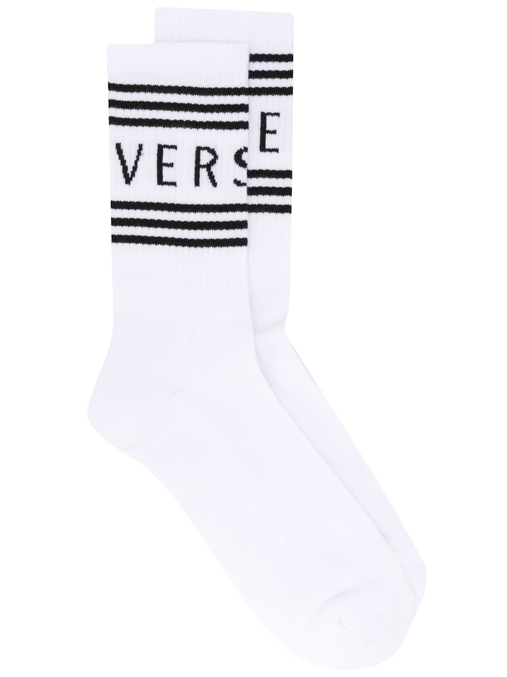 Versace 90s Vintage Logo socks - White von Versace