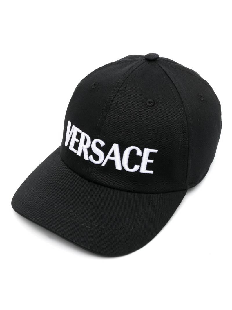 Versace logo-embroidered baseball cap - Black von Versace