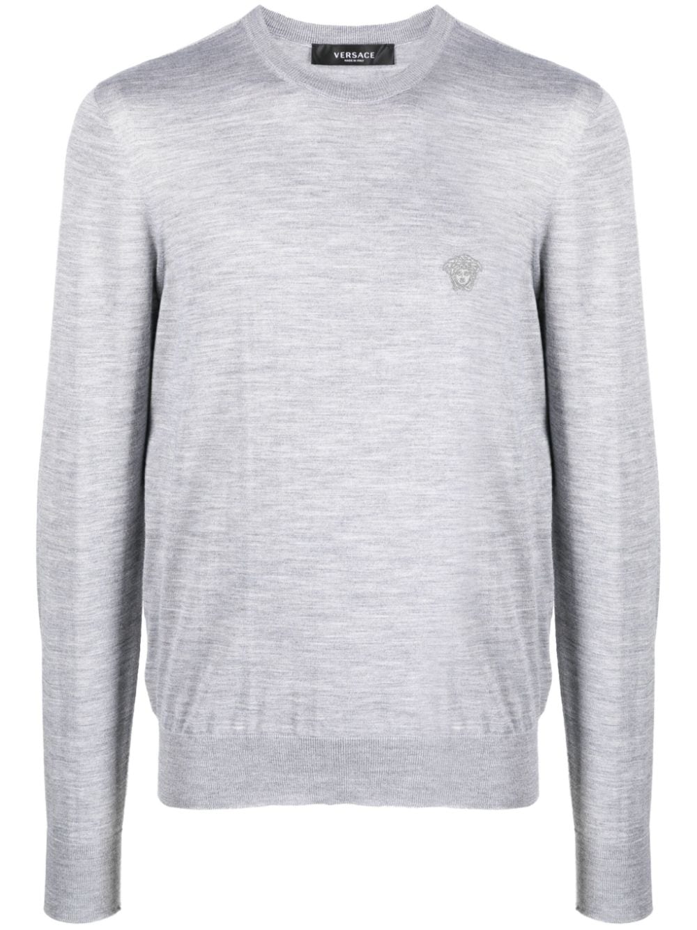 Versace embroidered wool-blend jumper - Grey von Versace