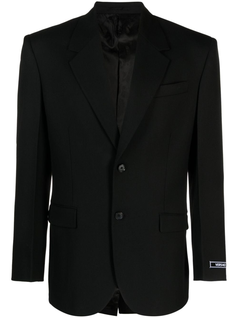 Versace single-breasted virgin-wool blazer - Black von Versace