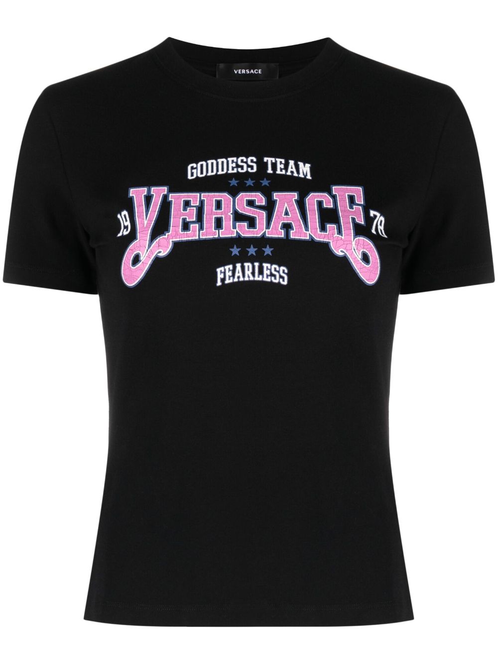 Versace logo-print T-shirt - Black von Versace