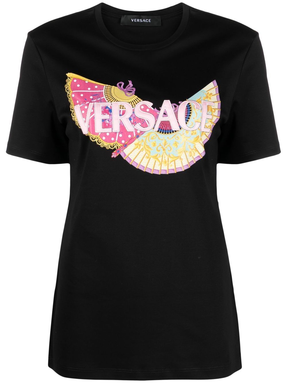 Versace logo-print T-shirt - Black von Versace