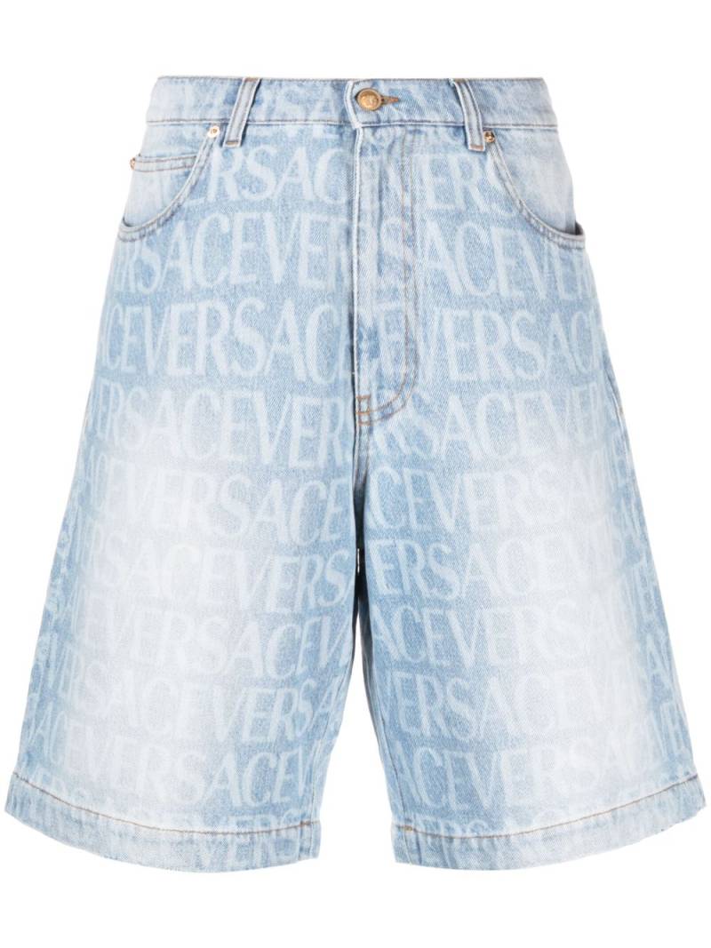 Versace Versace Allover denim shorts - Blue von Versace