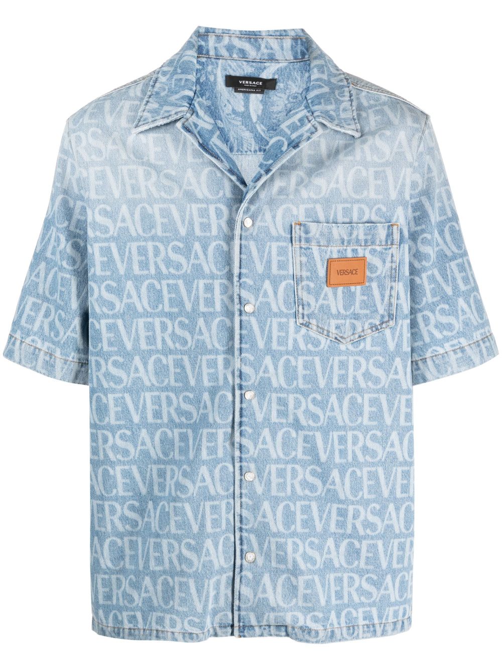 Versace Versace Allover denim shirt - Blue von Versace