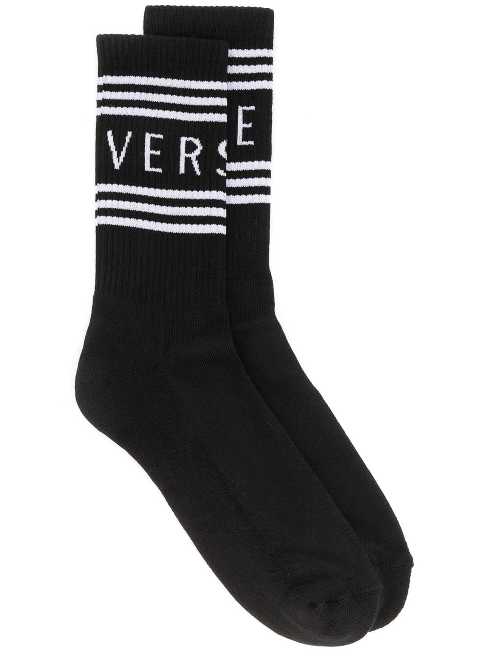 Versace 90s Vintage Logo socks - Black von Versace