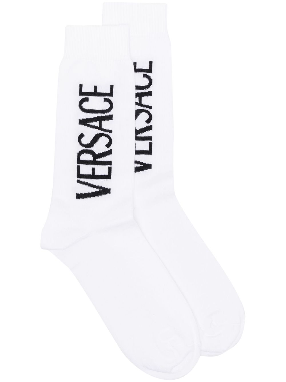 Versace logo-print socks - White von Versace